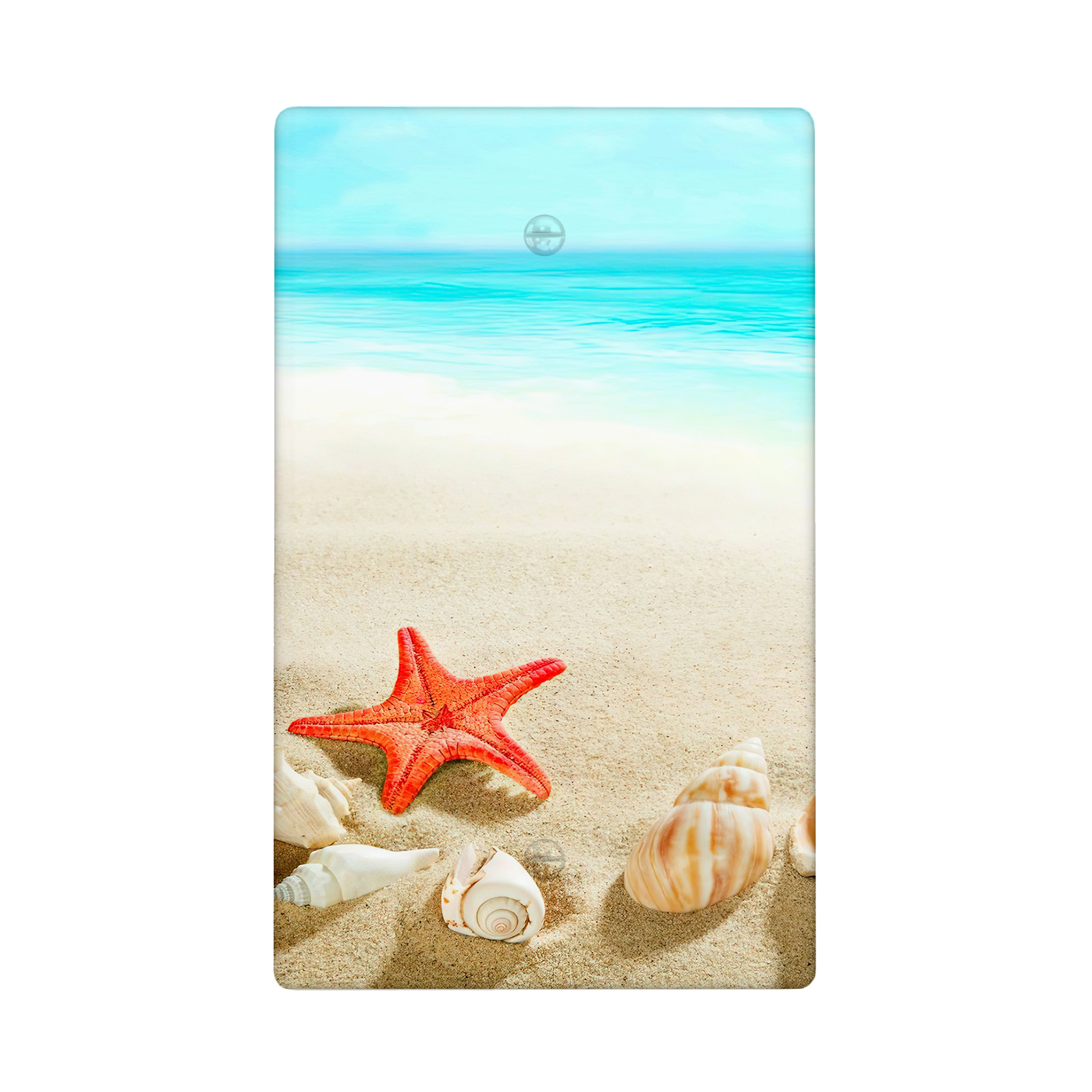 1Pcs Sea Starfish Shell Light Switch Plate Decorative switch and socket covers for home kitchen decoration Unbreakable Polycarbonate Thermoplastic For bedroom room decoration