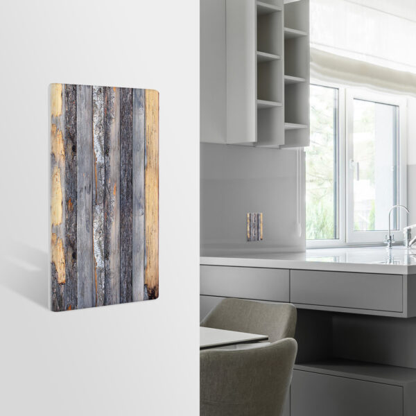 1Pcs Rustic Farmhouse Wood Texture Light Switch Plate Decorative switch and socket covers for home kitchen decoration Unbreakable Polycarbonate Thermoplastic For bedroom room decoration - Image 3