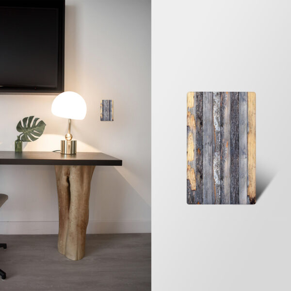 1Pcs Rustic Farmhouse Wood Texture Light Switch Plate Decorative switch and socket covers for home kitchen decoration Unbreakable Polycarbonate Thermoplastic For bedroom room decoration - Image 2