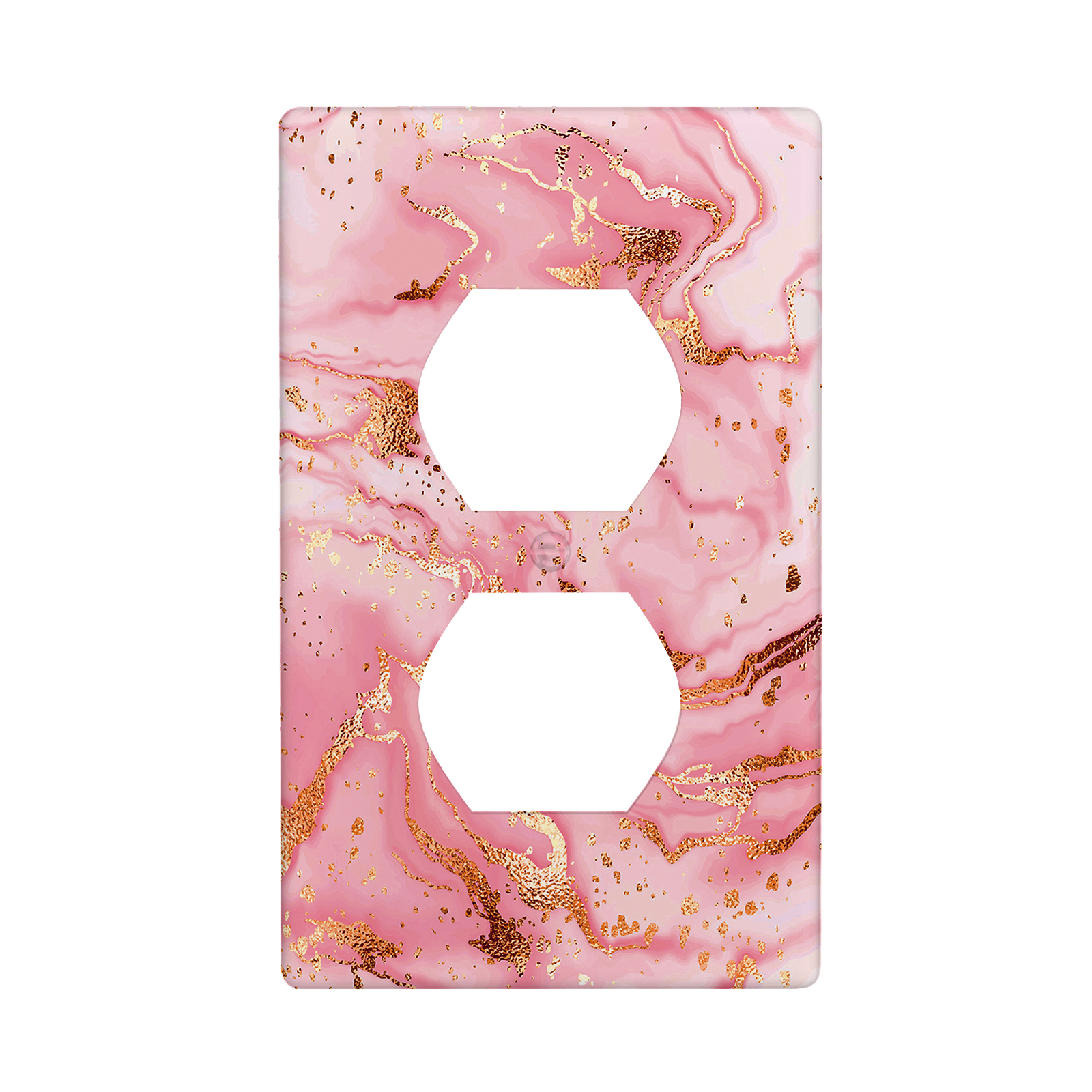 1Pcs Pink gold marble Light Switch Plate Decorative switch and socket covers for home kitchen decoration Unbreakable Polycarbonate Thermoplastic For bedroom room decoration