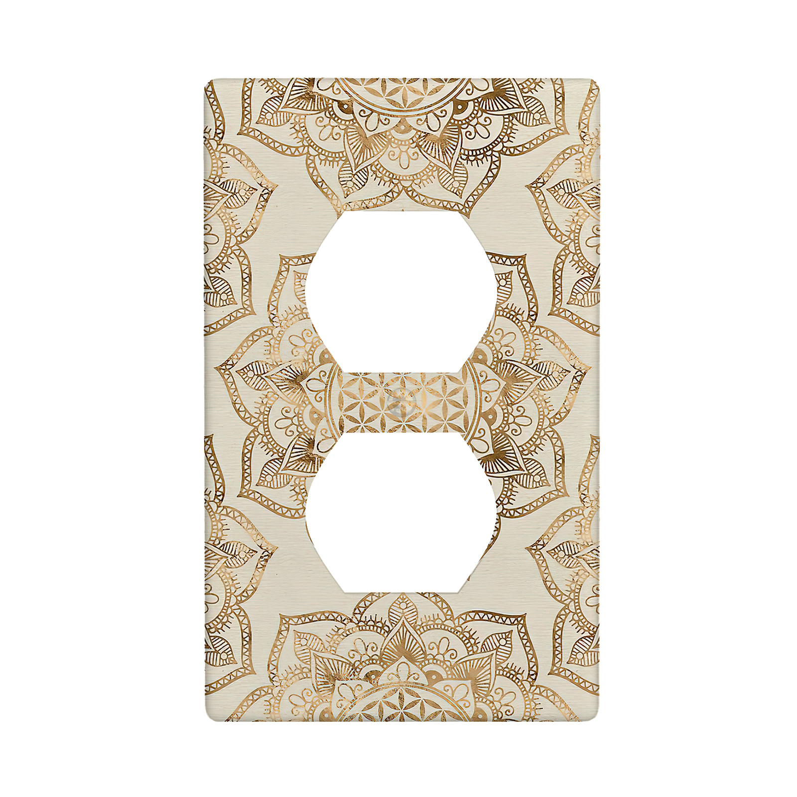 1Pcs Flower of life in lotus Light Switch Plate Decorative switch and socket covers for home kitchen decoration Unbreakable Polycarbonate Thermoplastic For bedroom room decoration