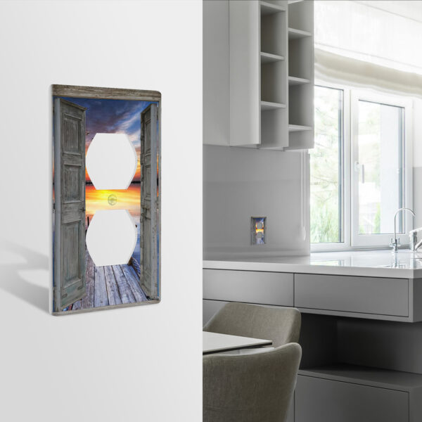 1Pcs Wood Door Light Switch Plate Decorative switch and socket covers for home kitchen decoration Unbreakable Polycarbonate Thermoplastic For bedroom room decoration - Image 2