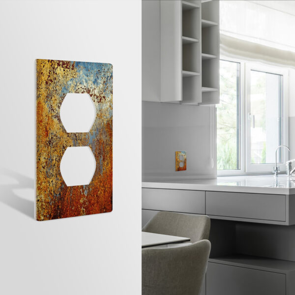 1Pcs Rust Light Switch Plate Decorative switch and socket covers for home kitchen decoration Unbreakable Polycarbonate Thermoplastic For bedroom room decoration - Image 2