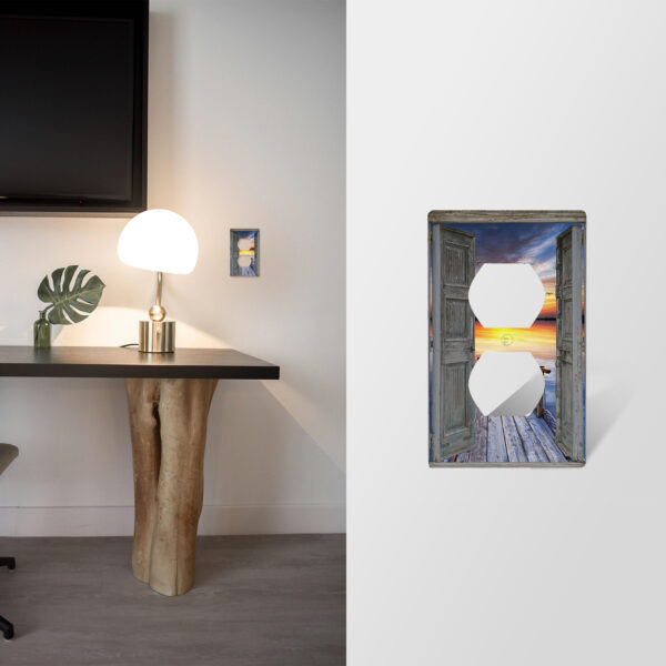 1Pcs Wood Door Light Switch Plate Decorative switch and socket covers for home kitchen decoration Unbreakable Polycarbonate Thermoplastic For bedroom room decoration - Image 3