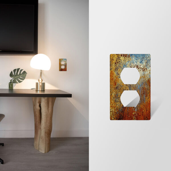 1Pcs Rust Light Switch Plate Decorative switch and socket covers for home kitchen decoration Unbreakable Polycarbonate Thermoplastic For bedroom room decoration - Image 3