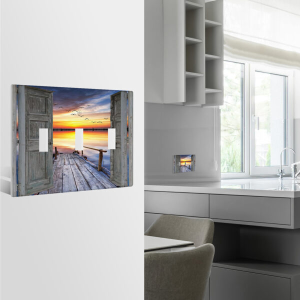 1Pcs Wood Door Light Switch Plate Decorative switch and socket covers for home kitchen decoration Unbreakable Polycarbonate Thermoplastic For bedroom room decoration - Image 2
