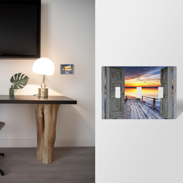 1Pcs Wood Door Light Switch Plate Decorative switch and socket covers for home kitchen decoration Unbreakable Polycarbonate Thermoplastic For bedroom room decoration - Image 3