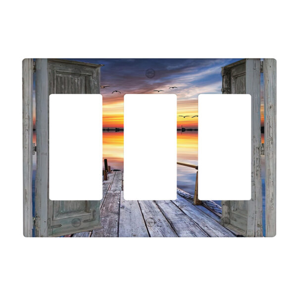 1Pcs Wood Door Light Switch Plate Decorative switch and socket covers for home kitchen decoration Unbreakable Polycarbonate Thermoplastic For bedroom room decoration