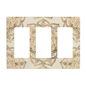 1Pcs Flower of life in lotus Light Switch Plate Decorative switch and socket covers for home kitchen decoration Unbreakable Polycarbonate Thermoplastic For bedroom room decoration