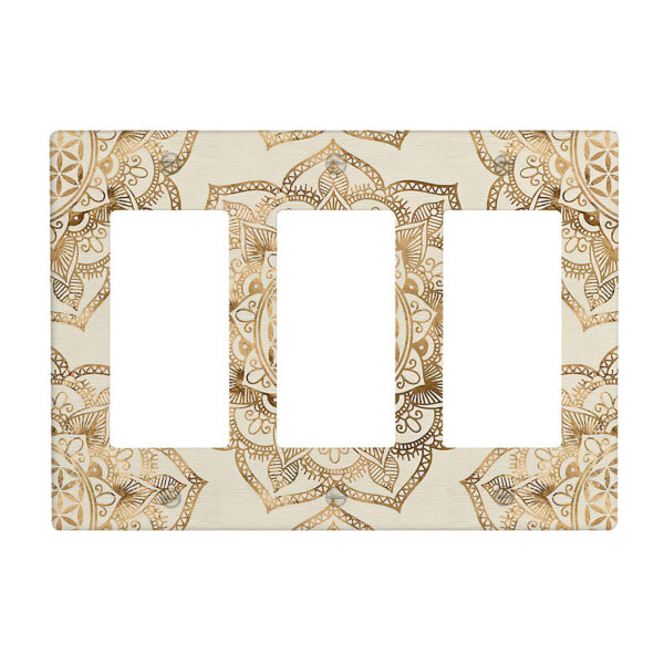1Pcs Flower of life in lotus Light Switch Plate Decorative switch and socket covers for home kitchen decoration Unbreakable Polycarbonate Thermoplastic For bedroom room decoration