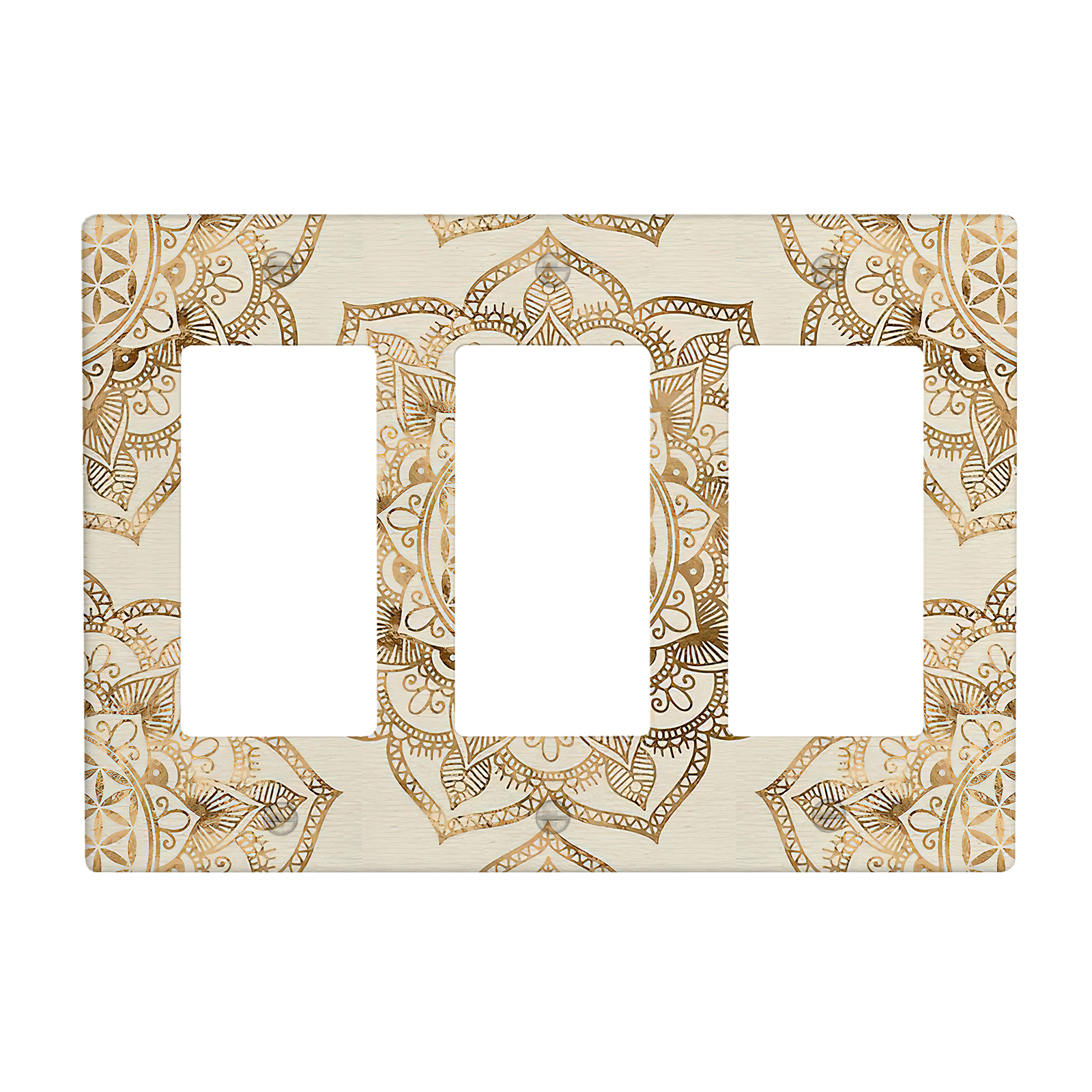 1Pcs Flower of life in lotus Light Switch Plate Decorative switch and socket covers for home kitchen decoration Unbreakable Polycarbonate Thermoplastic For bedroom room decoration