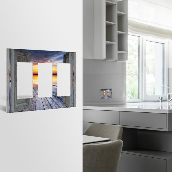 1Pcs Wood Door Light Switch Plate Decorative switch and socket covers for home kitchen decoration Unbreakable Polycarbonate Thermoplastic For bedroom room decoration - Image 2