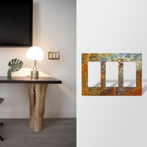 1Pcs Rust Light Switch Plate Decorative switch and socket covers for home kitchen decoration Unbreakable Polycarbonate Thermoplastic For bedroom room decoration - Image 2