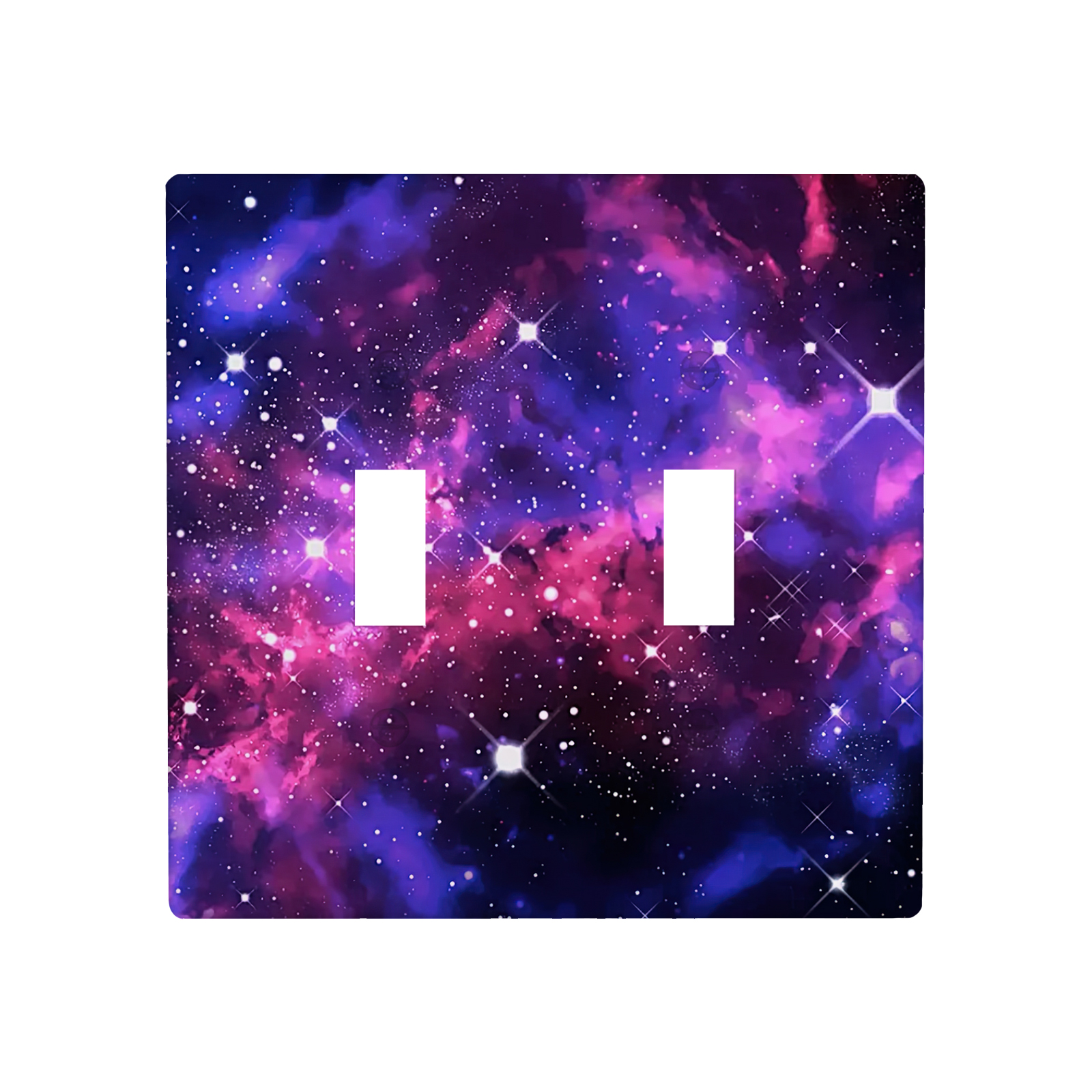 1Pcs Purple Nebula Galaxy Light Switch Plate Decorative switch and socket covers for home kitchen decoration Unbreakable Polycarbonate Thermoplastic For bedroom room decoration