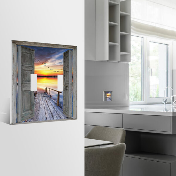 1Pcs Wood Door Light Switch Plate Decorative switch and socket covers for home kitchen decoration Unbreakable Polycarbonate Thermoplastic For bedroom room decoration - Image 3