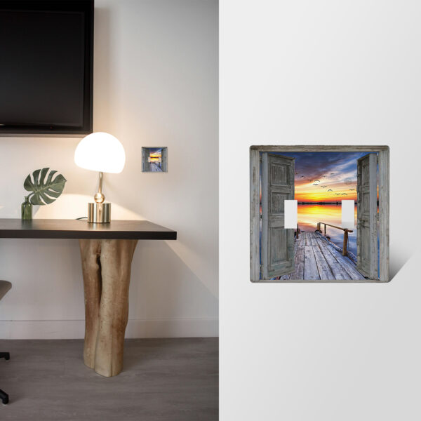 1Pcs Wood Door Light Switch Plate Decorative switch and socket covers for home kitchen decoration Unbreakable Polycarbonate Thermoplastic For bedroom room decoration - Image 2