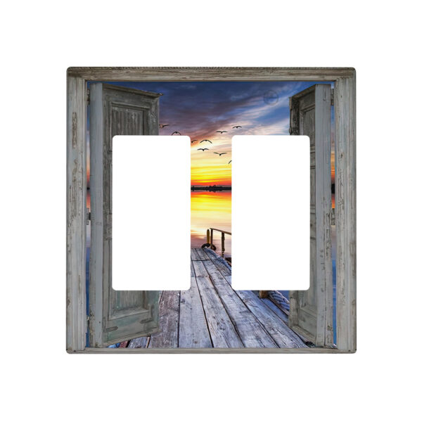 1Pcs Wood Door Light Switch Plate Decorative switch and socket covers for home kitchen decoration Unbreakable Polycarbonate Thermoplastic For bedroom room decoration