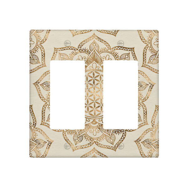 1Pcs Flower of life in lotus Light Switch Plate Decorative switch and socket covers for home kitchen decoration Unbreakable Polycarbonate Thermoplastic For bedroom room decoration