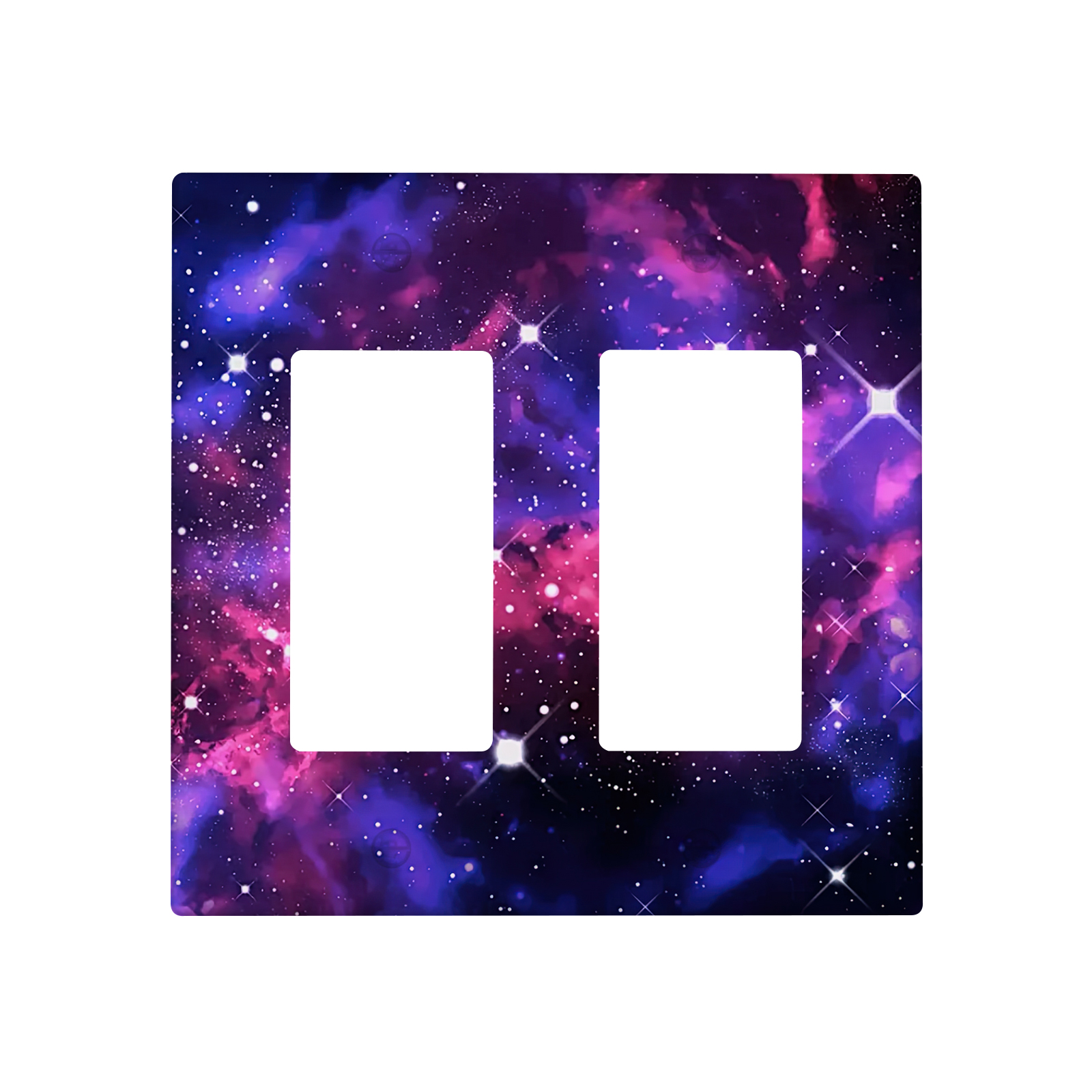 1Pcs Purple Nebula Galaxy Light Switch Plate Decorative switch and socket covers for home kitchen decoration Unbreakable Polycarbonate Thermoplastic For bedroom room decoration