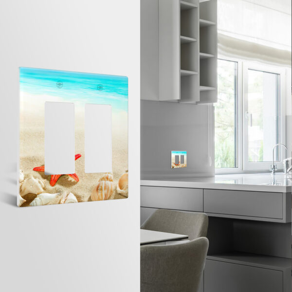 1Pcs Sea Starfish Shell Light Switch Plate Decorative switch and socket covers for home kitchen decoration Unbreakable Polycarbonate Thermoplastic For bedroom room decoration - Image 3