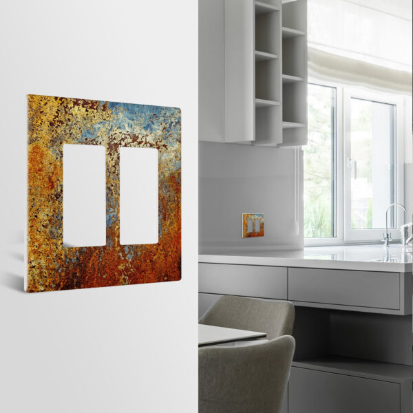 1Pcs Rust Light Switch Plate Decorative switch and socket covers for home kitchen decoration Unbreakable Polycarbonate Thermoplastic For bedroom room decoration - Image 3