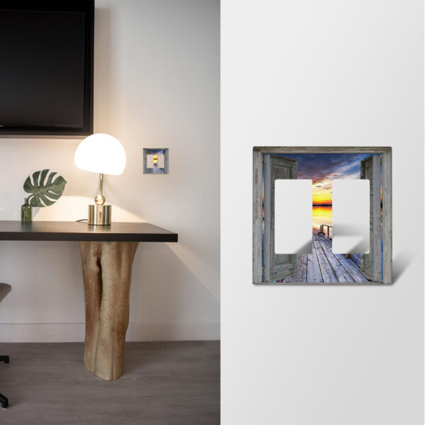 1Pcs Wood Door Light Switch Plate Decorative switch and socket covers for home kitchen decoration Unbreakable Polycarbonate Thermoplastic For bedroom room decoration - Image 2