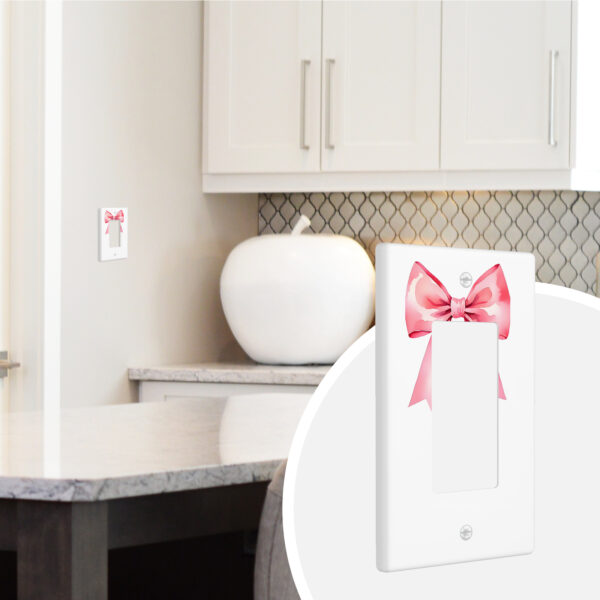 1Pcs Pink bow tie  Light Switch Plate  Wall Plate Cover Decorative  Switch Cover Plate  Switch Plates And Outlet Covers  Outlet Covers  Wall Plate Cover Decorative - Image 4