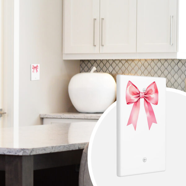 1Pcs Pink bow tie  Light Switch Plate  Wall Plate Cover Decorative  Switch Cover Plate  Switch Plates And Outlet Covers  Outlet Covers  Wall Plate Cover Decorative - Image 5