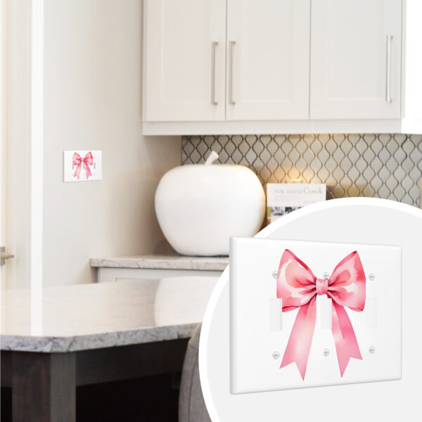 1Pcs Pink bow tie  Light Switch Plate  Wall Plate Cover Decorative  Switch Cover Plate  Switch Plates And Outlet Covers  Outlet Covers  Wall Plate Cover Decorative - Image 5