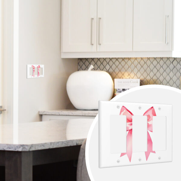 1Pcs Pink bow tie  Light Switch Plate  Wall Plate Cover Decorative  Switch Cover Plate  Switch Plates And Outlet Covers  Outlet Covers  Wall Plate Cover Decorative - Image 4