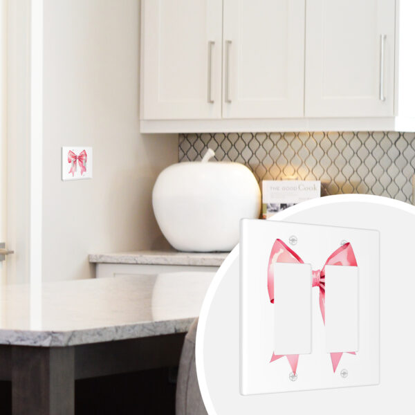 1Pcs Pink bow tie  Light Switch Plate  Wall Plate Cover Decorative  Switch Cover Plate  Switch Plates And Outlet Covers  Outlet Covers  Wall Plate Cover Decorative - Image 5